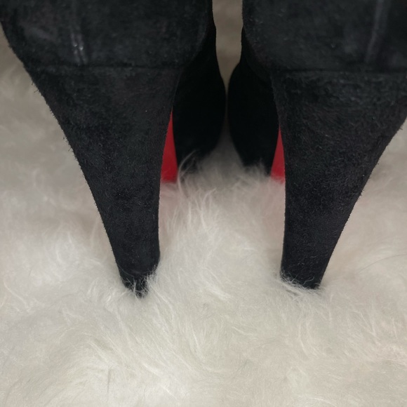 Christian Louboutin Vickybass 120 Black Suede Pumps - Picture 11 of 11